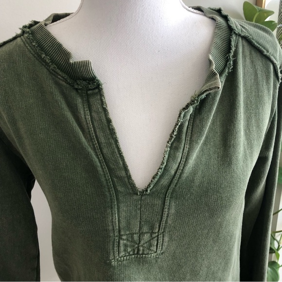 Anthropologie Pilcro Long Sleeve Green Top - XXS - Picture 1 of 6